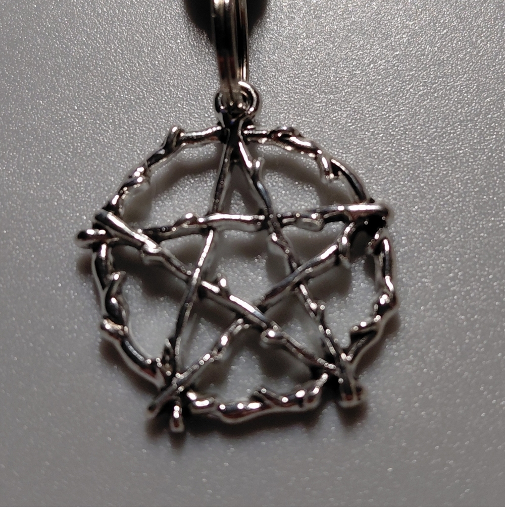 BOOK JEWELRY Beaded Book Mark With Pentagram Focal Glass Crystal Beads - Picture 5 of 7